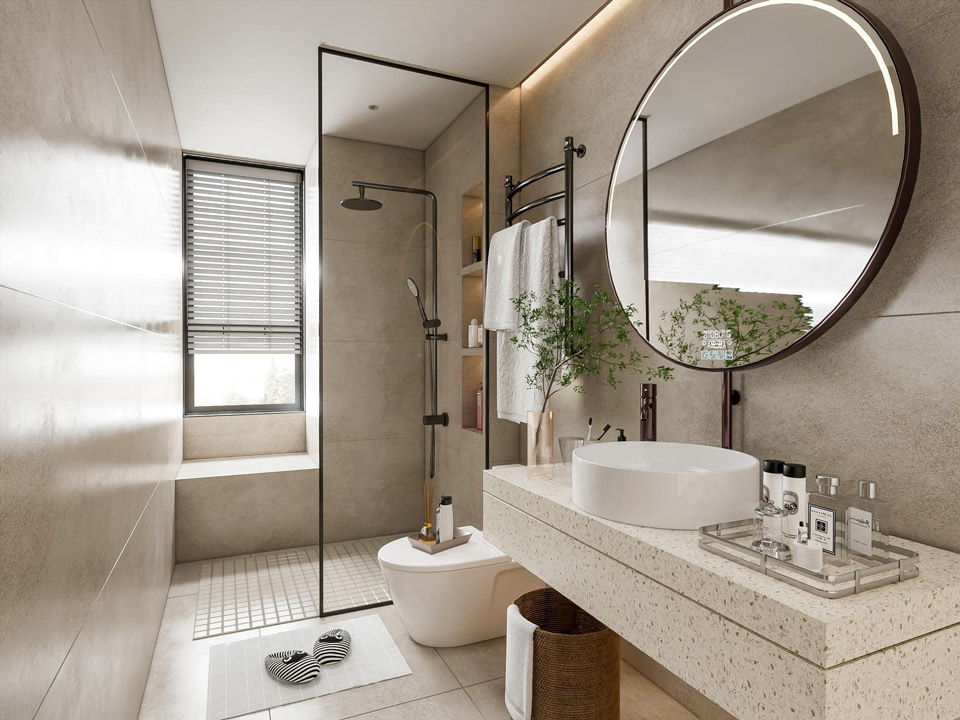 Dormitorio principal y baños obra nueva en sevilla